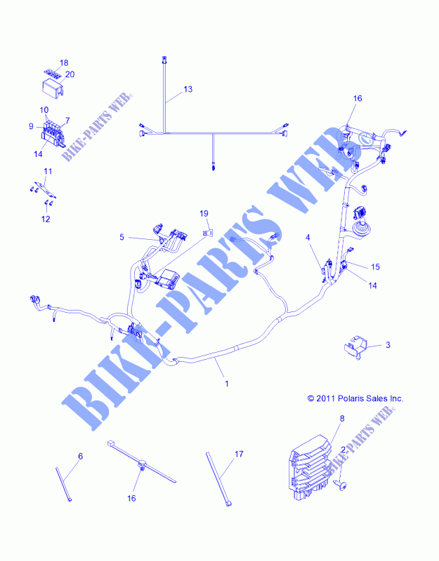 KABELSTRANG   R13VH57FX (49RGRHARNESS13RZR570I) für Polaris RZR 570 EFI INTL 2013