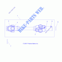 ANTRIEB, FRONT Kardanwelle   A14MH57TD (49ATVSHAFTPROP08SP500A) für Polaris SPORTSMAN 570 EFI HD 2014