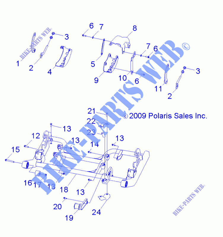 CHASSIS, SWING ARM   R12VA17AA/AC (49RGRSWINGARM10RZR170) für Polaris RZR 170 2012