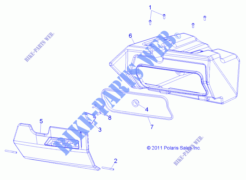 HANDSCHUHFACH   R12VE76AB/AD/AE/AJ/AO (49RGRGLOVEBOX12RZRS) für Polaris RZR S 800 EFI 2012