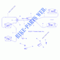 BREMSE LINES AND MASTER CYLINDER   R11XH76AW/AZ/XY76AA (49RGRBREMSELINES11RZR) für Polaris RZR 4/EPS RGE 2011