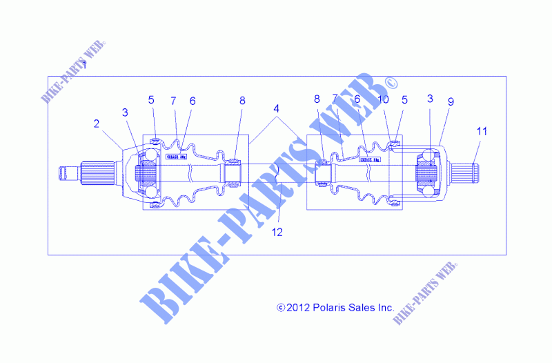 ANTRIEB, FRONT HALF SHAFT   R16RTA57A1/A4/A9/B1/B4/B9/EAP/EBP (49RGRSHAFTDRV13900XP) für Polaris RANGER XP 570 FULL SIZE  2016