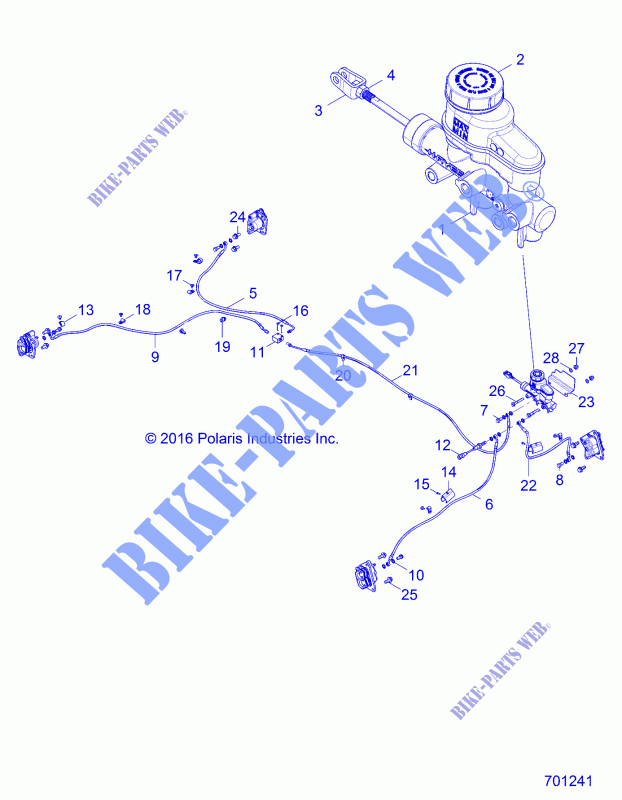 BRAKE LINES AND MASTER CYLINDER   Z17VHA57A2/E57AU (701241) für Polaris RZR 570 2019