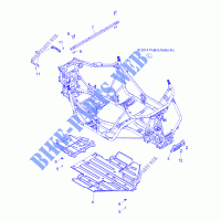 CHASSIS, MAIN FRAME AND SKID PLATE   Z16VBE87FR/NR/JR (49RGRFRAME15RZR900) für Polaris RZR RS1 2019