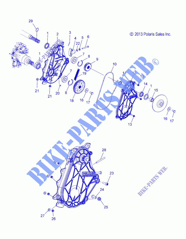 ANTRIEB, Kettenkasten   S15CE5BSL/BEL (49SNOWKettenkasten14550) für Polaris INDY 2015