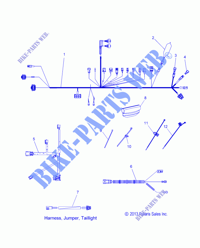KABELSTRANG   S15CU5BSL/BEL (49SNOWHARNESS14550) für Polaris INDY 2015