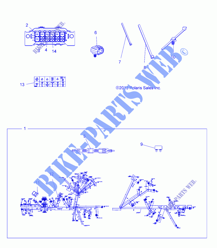 KABELSTRANG   A14YN8EAJ/EAT (49MVHARNESS14SP850) für Polaris SPORTSMAN WV850 HO TERRAINARMOR 2014