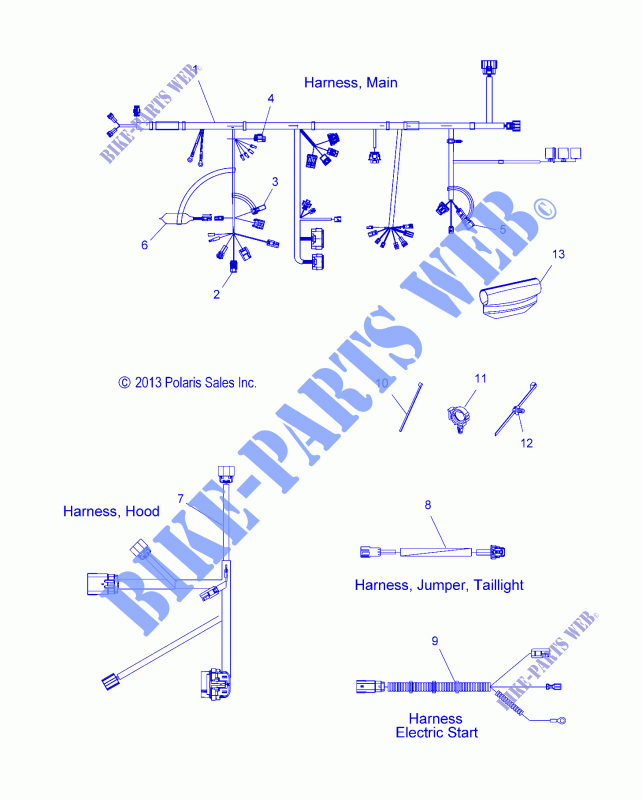 KABELSTRANG   S15CG6 ALL OPTIONEN (49SNOWHARNESS14PRMK) für Polaris RMK 2015