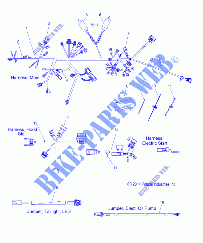 KABELSTRANG   S15DR6PEL (49SNOWHARNESS15PXINTL) für Polaris SWITCHBACK 2015