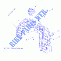 MIDDLE FAIRING   S15SU4BEL (49SNOWKONSOLE13WIDELX) für Polaris WIDETRAK 2015