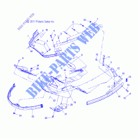NOSEPAN BRACES AND BUMPER   S15SU4BEL (49SNOWNOSEPAN12WIDE) für Polaris WIDETRAK 2015