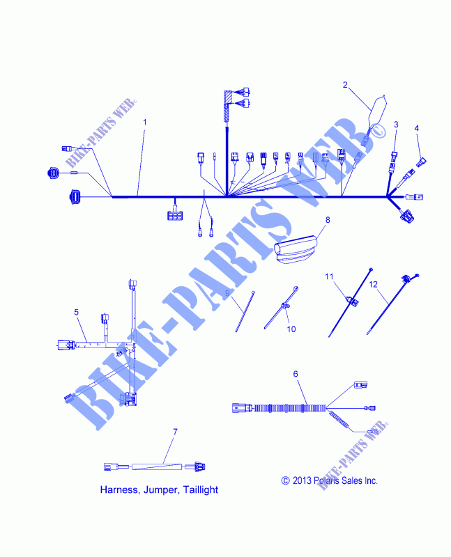 KABELSTRANG   S14CE5BSL/BEL (49SNOWHARNESS14550) für Polaris INDY 2014