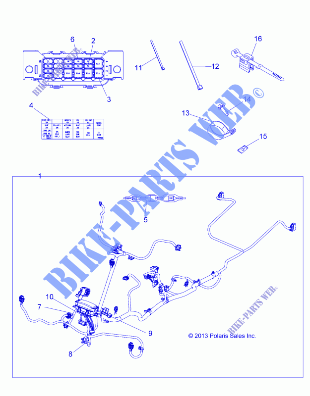 KABELSTRANG   A14DH57AA/AJ (49ATVHARNESS14SP570TRG) für Polaris SPORTSMAN TOURING 570 EFI 2014