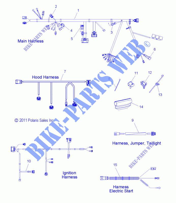 KABELSTRANG   S12CG8/CH8 ALL OPTIONEN (49SNOWHARNESS12ASLT) für Polaris RMK 2012