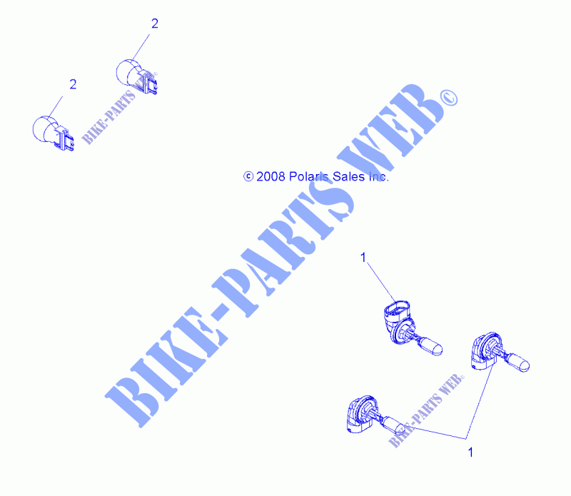 BULBS   A14DN8EAH/EAQ/EAR (49ATVBULBS09SPEPS550) für Polaris SPORTSMAN TOURING 850 EPS / LE 2014