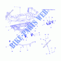 BED Kastenrahmen   LATCH   A14TN5EAA/EAD (49ATVBOX11SPX2550) für Polaris SPORTSMAN X2 550 EPS 2014