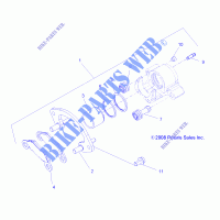 HINTERBREMSE CALIPER   A14TN5EAA/EAD (49ATVBREMSERR09SPXP850) für Polaris SPORTSMAN X2 550 EPS 2014