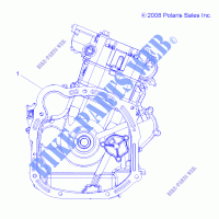 SHORT BLOCK   A14TN55FA (49ATVMOTOR09SPXP550) für Polaris SPORTSMAN X2 550 INTL 2014