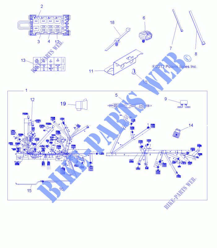 KABELSTRANG, EPS   A13GH8EFK (49ATVHARNESS13850SCRAMI) für Polaris SCRAMBLER 850 HO EPS INTL 2013