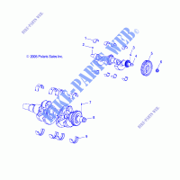 MOTOR, KURBELWELLE AND BALANCE SHAFT   S09PR7FS/FE (4997479747E02) für Polaris CROSSOVER 2009