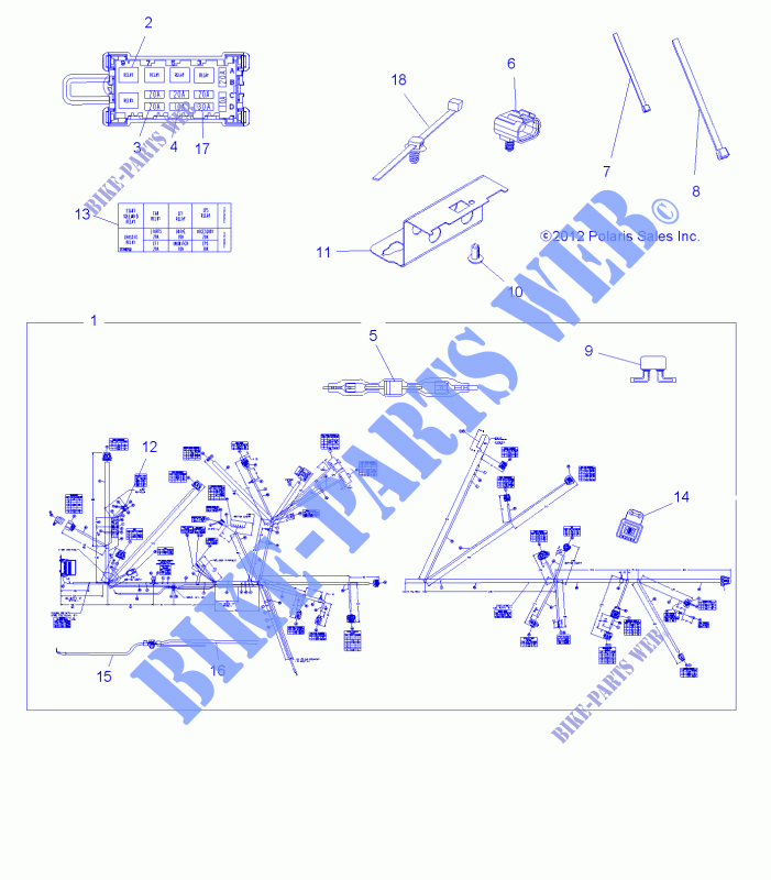 KABELSTRANG, EPS   A13GH8EAK (49ATVHARNESS13SCRAM850) für Polaris SCRAMBLER 850 HO EPS 2013