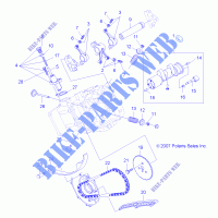 VALVES AND CAMSHAFT   A13MB46FZ (49ATVVALVE08SP500) für Polaris HAWKEYE 400 HO 2X4 2013