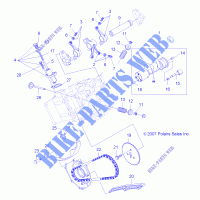 VALVES AND CAMSHAFT   A13MH46AF/AX/MS46AX (49ATVVALVE08SP500) für Polaris SPORTSMAN 400 HO 4X4 2013