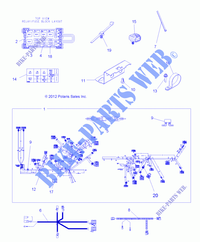KABELSTRANG   A13ZN5EAD/K/L/T (49ATVHARNESS13SPEPS550) für Polaris SPORTSMAN 550 EPS 2013