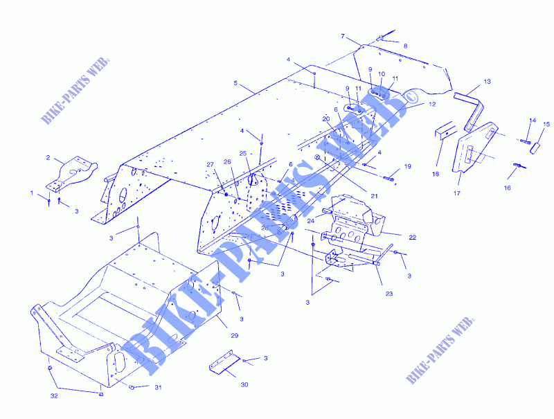 TUNNEL   S02SR5AS (4969336933A004) für Polaris RMK 2002