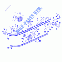 Schienen Montage (M 10)   S02NE6ES (4973427342B12) für Polaris XC 2002