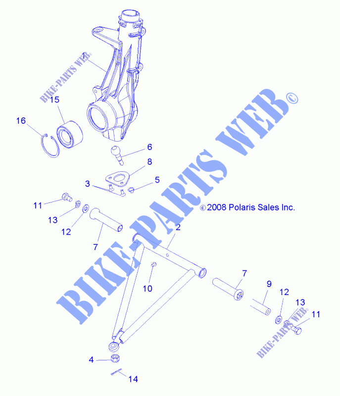 SUSPENSION, A ARM and STREBE MOUNTING   A13NA32AA (49ATVSUSPFRT11TBLZR) für Polaris TRAIL BLAZER 330 2013