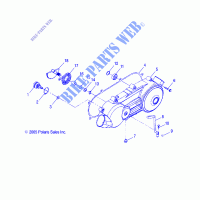 CRANKCASE COVER, LH   A12PB20AF (49ATVCRANKCASECVRLH08PHX) für Polaris PHOENIX 200 2012