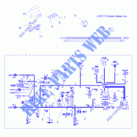 KABELSTRANGES   A12MH46AF/AX/AZ (49ATVHARNESS12SP400) für Polaris SPORTSMAN 400 HO 4X4 2012