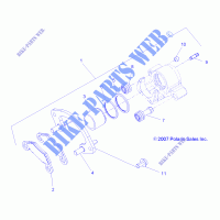 HINTERBREMSE CALIPER   A12DN5EAF/EAR (49ATVBREMSERR09Q60) für Polaris SPORTSMAN TOURING EPS 550 2012