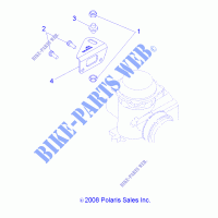 MOTOR, VERGASER BRACKET   A12NA32AA (49ATVCARBBRKT10TBLZR) für Polaris TRAIL BLAZER 330 2012