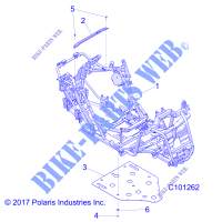 CHASSIS, MAIN FRAME AND SKID PLATE   A18DAE57N5 (C101262) für Polaris ACE 570 EFI TRACTOR 2018