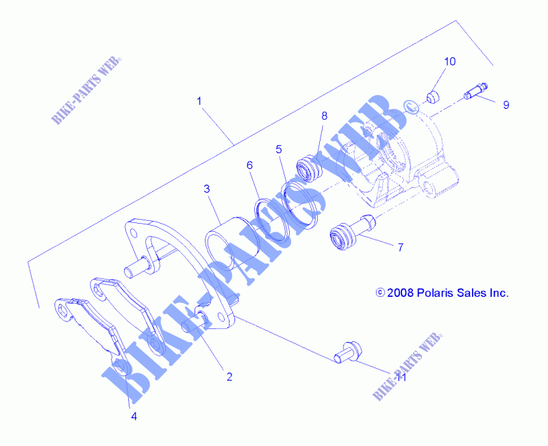 VORDERBREMSE CALIPER   A18SVS95CR/ER  für Polaris SCRAMBLER XP 1000 TRACTOR 2018