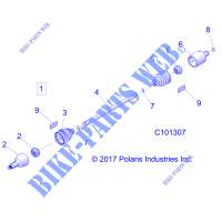 ANTRIEB, DRIVE SHAFT, FRONT   A18SXD95B9/SXE95BR/BC (C101307) für Polaris SPORTSMAN XP 1000 2018