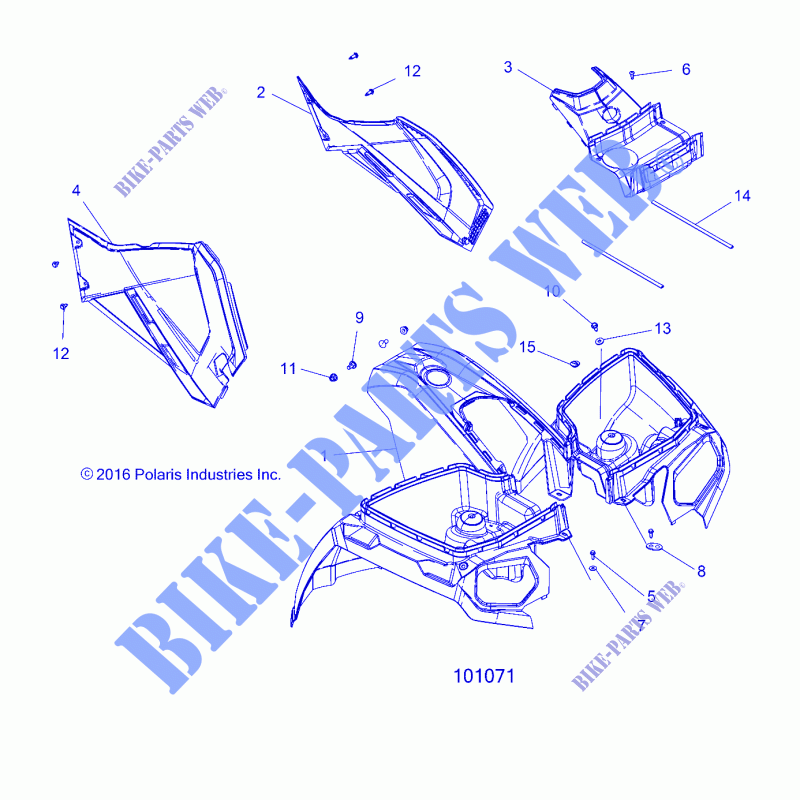 FRONT CAB AND SIDE PANELS   A18SEA57F1/SEE57F1/7 (101071) für Polaris SPORTSMAN 570 EPS EU 2018