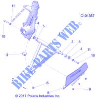 SUSPENSION, A ARM AND STREBE MOUNTING   A18SES57C1/C2/C5/C7/E1/E5/E7/T57C1/C7/E1/E7  für Polaris SPORTSMAN 570 EPS TRACTOR 2018