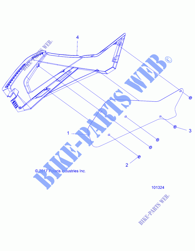 RIGHT HAND SIDE PANEL HEAT SHIELD AND HARDWARE 2 UP   A18SDA57B7/L7/E57B5 (101324) für Polaris SPORTSMAN TOURING 570 EFI/EPS 2018