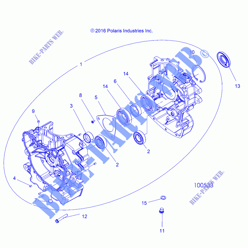 CRANKCASE   A17DAE57AM (100533) für Polaris ACE 570 SP 2017