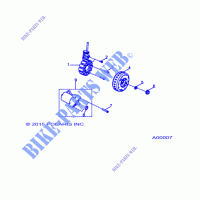 ENGINE, STATOR AND ANLASSER   A17YAF11A5/N5 (A00007) für Polaris SPORTSMAN 110 2017