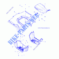 KAROSSERIE HINTEN CAB, SEAT AND FOOTWELLS   A16SHC57CM (49ATVCABRR15570SPQ) für Polaris SPORTSMAN 570 SP EPS 2016