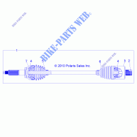 DRIVE TRAIN, HINTEN DRIVE SHAFT   R18RVU99AS (49RGRSHAFTDRIVERR1332878) für Polaris RANGER CREW XP 1000 EPS NORTHSTAR HVAC EDITION 2018
