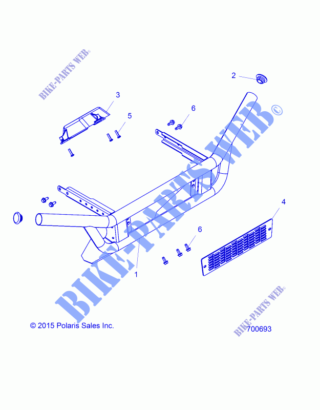 CHASSIS, FRONT BUMPER   R18RMAL4G9 (700693) für Polaris RANGER EV LI-ION 2018