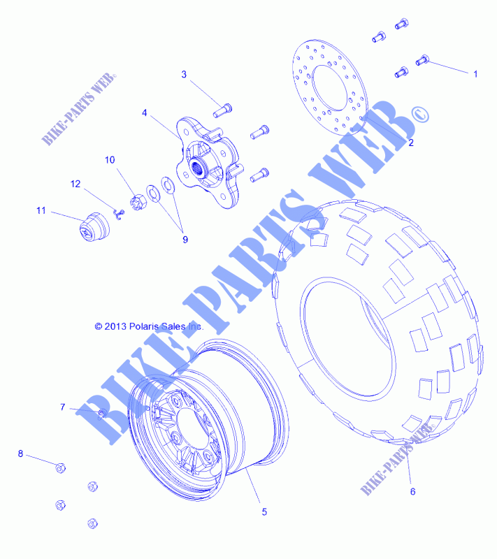 RADS, REAR   R16B1PD1AA/2P (49BRUTUSRADRR13) für Polaris RANGER HST 2016