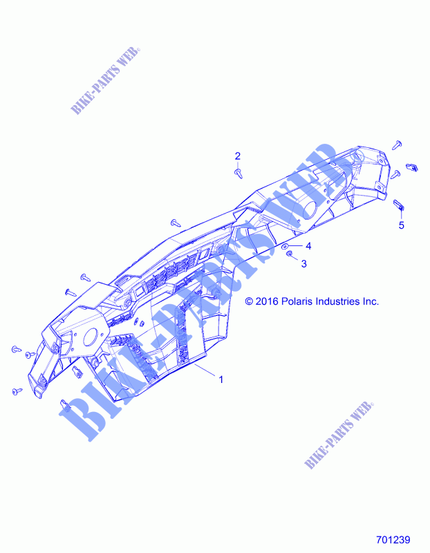 KAROSSERIE HINTEN BUMPER   Z17VJE57AR (701239) für Polaris RZR S 570  2017