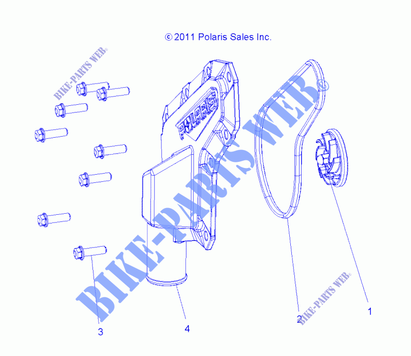MOTOR, WATERPUMP IMPELLER AND COVER   Z17VJE57AR (49RGRWATERPUMP12RZR570) für Polaris RZR S 570  2017