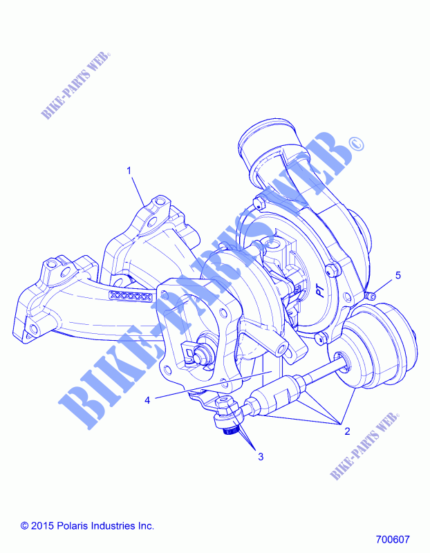 ENGINE, TURBO CHARGER   Z17VDE92NG/NM/NK (700607) für Polaris RZR XP TURBO MD 2017